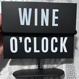 Coffee and wine drinking sign.
